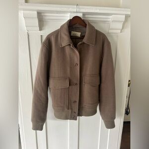Zara Origin Taupe Cropped Jacket